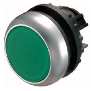 Botón Luminoso Rasante con Enclavamiento, Verde